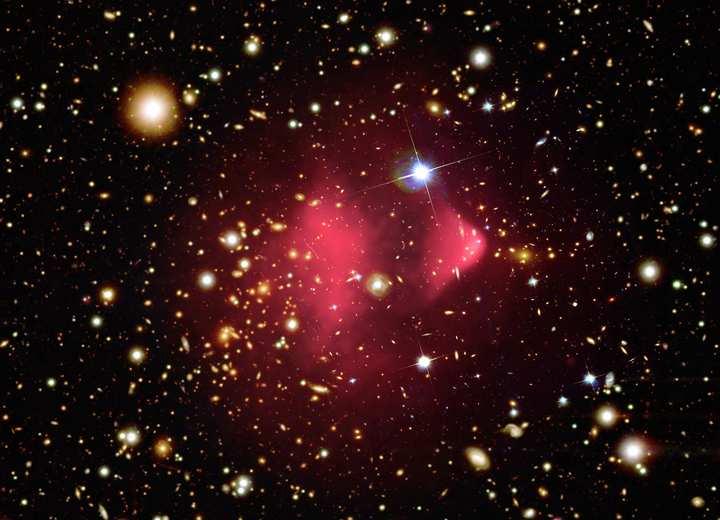 Evidence of Dark Matter Clusters are filled with hot