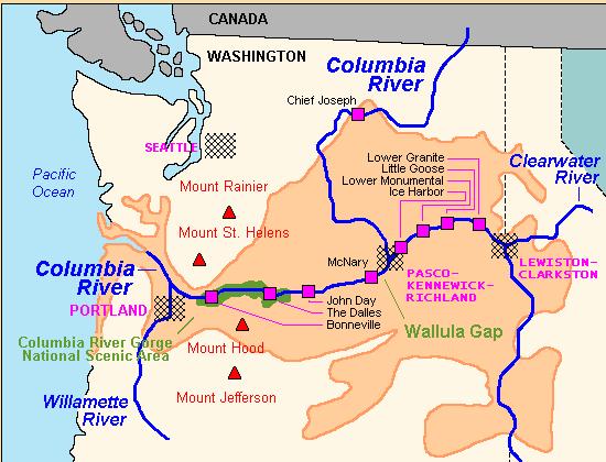 SPECIFIC OCCURRENCES The CRB occupies about 63,000 square miles of the Pacific Northwest.