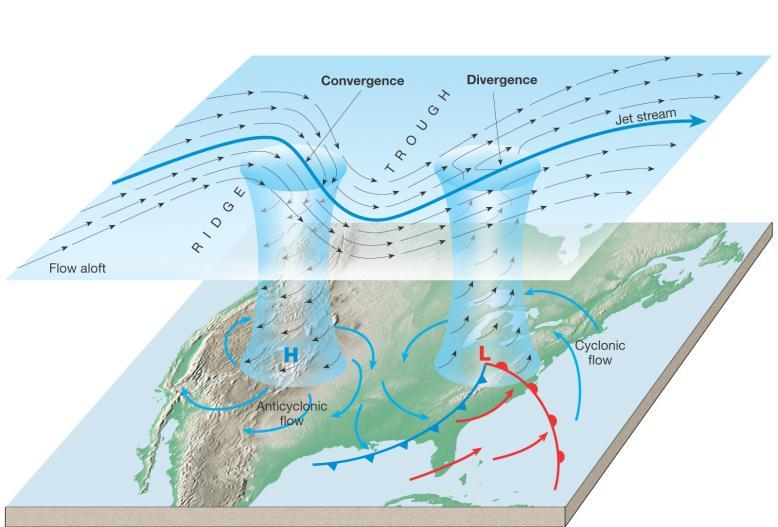 Cyclonic & Anticyclonic Circulation Cyclones and anticyclones are typically found together Surface