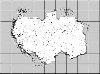 RESOLUTION ERRORS AND PRECIPITATION FIELDS 199 8 8 7 7 6 6 4 4 Figure 1. Outline of the Amazon Basin, and the locations of stations used to interpolate the.