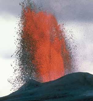 37 Volcanic Landforms m o d e l i n g Most people think of volcanoes as destructive. The high temperature of volcanic lava can burn almost everything in its path.