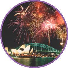Alain Evard/Photolibrary Australia A big fireworks show is held at midnight. It takes place over the Sydney Harbour Bridge. A harbor is a part of a body of water where ships can stay safe from storms.