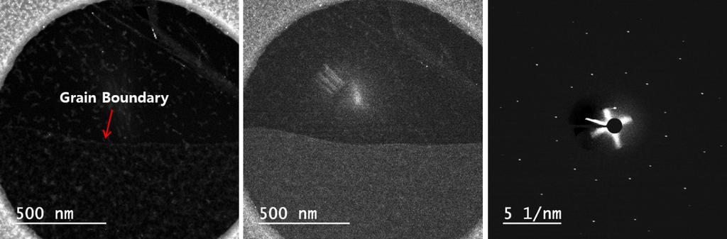 Figure S4. Low-magnification DF-TEM images of CVD graphene film after 30 ALD cycles of ZnO on the perforated carbon film.