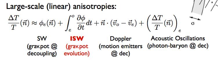 Integrated Sachs-Wolfe effect Temperature anisotropies due to density change and