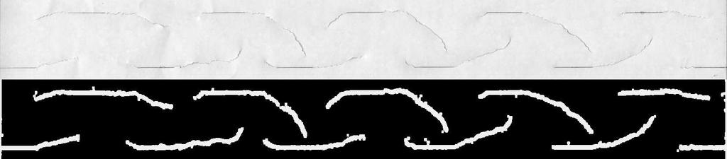 Attractive and repulsive cracks in a heterogeneous material 5 Fig. 2 Post-mortem images of a fractured sample with d =.