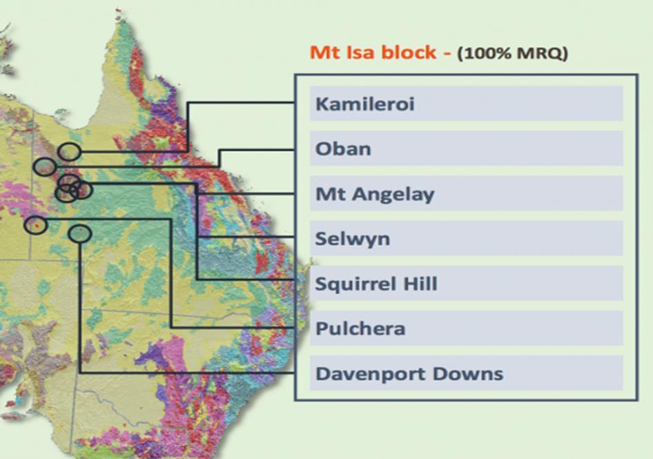 Following the results of airborne VTEM surveys over most of MRG s Mt Isa district projects in late 2016, detailed review of geological and geophysical data has defined a series of potential targets