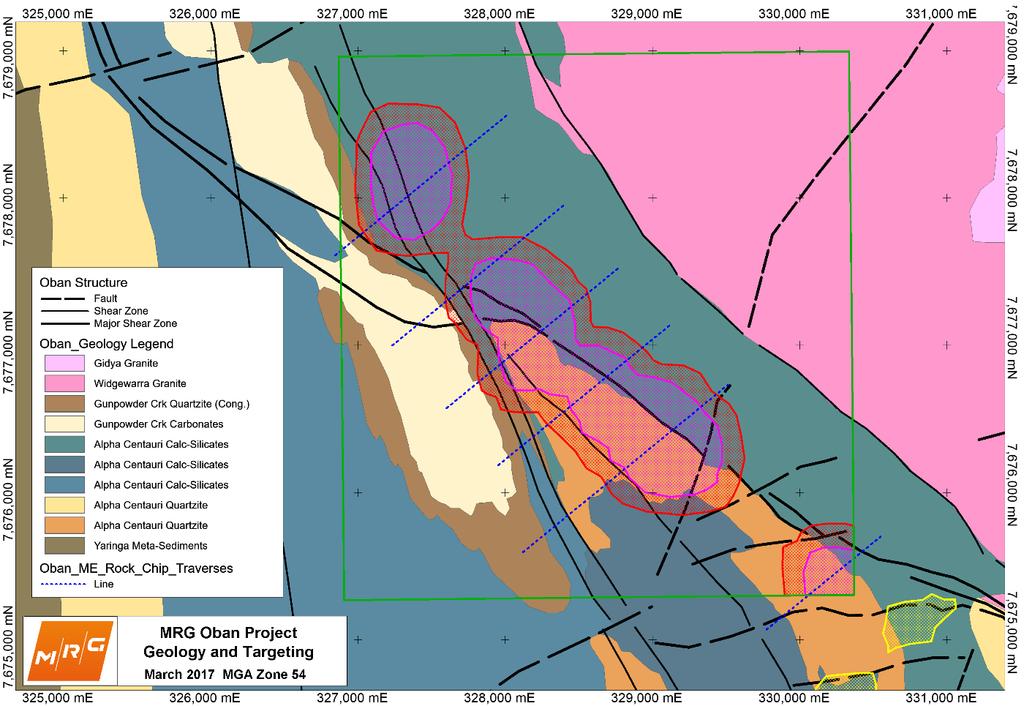 Oban EPM 25883 Oban is located 35km SW of Mt Isa at a complex splay in regional-scale structures, in calc-silicate sequences and quartzites of the Alpha Centauri Group and calcareous metasediments of