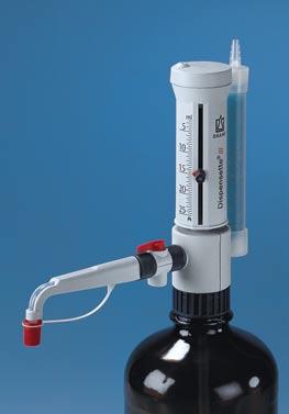 Serial dispensing The optional flexible discharge tube with safety handle speeds serial dispensing tasks, and permits fast and precise dispensing even into narrow test tubes.