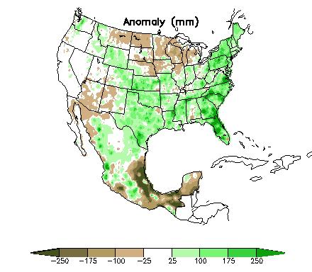Past 90 day Precipitation Anomaly from Early September (CPC) In retrospect, it may not have been the most ideal year to conduct NAME DRY X WET Monsoon onset in the core NAMS region was delayed.