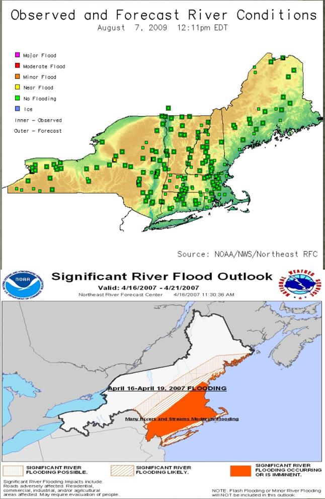 provide: River flow and stage forecasts