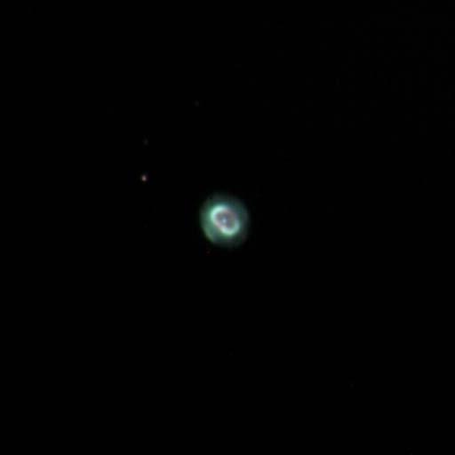 Figure 10: example color image of the planetary nebula NGC 7662 in Cygnus (a.k.a. the Blue Snowball Nebula), taken in bright moonlight on 6 September 2009 with the Mees 24 telescope and the SBIG ST-9E camera.