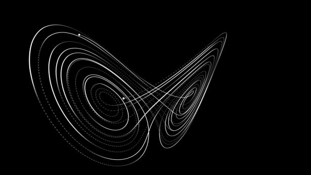 History of dynamics In 1963, Lorenz discovered the chaotic motion of a strange attractor Solutions to Lorenz s equations never settled down to equilibrium or a periodic state, instead