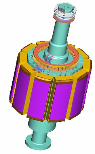6. Numerical Results In this wor, we have studied the toology otimization of a hydro generator shaft subjected to centrifugal force.