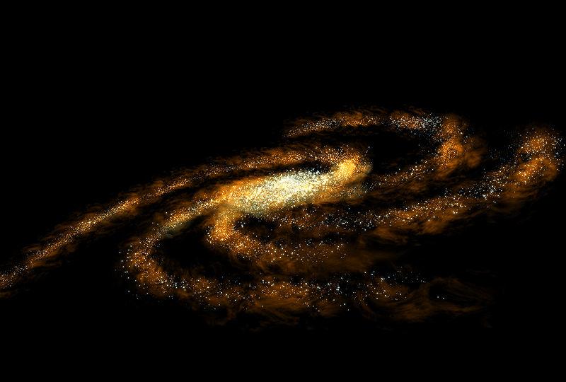Simulated Dark Matter Sky Map simulated