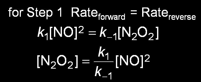 An Example k 1 1. 2 NO (g) N 2 O 2(g) Fast k 1 2.