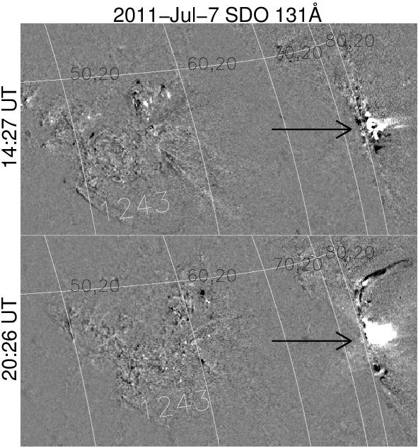 images around X-ray flares AR checked with STEREO-A EUVI the same AR was producing energetic