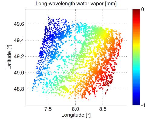 Data combination: Application to the data Water vapor [mm] 36 34 32 30 28 26 observed fitting 24 0