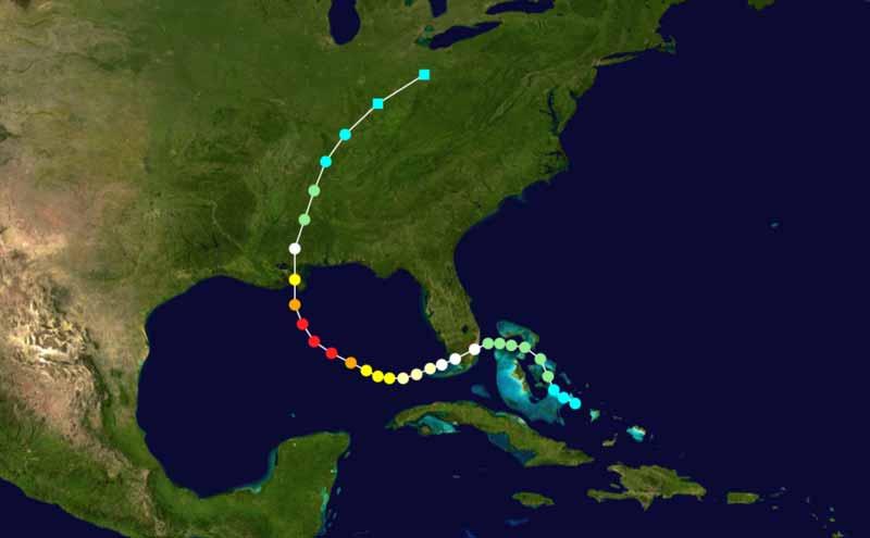 What Happened? Storm Path from August 23 to 31, 2005 Mon.