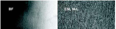 structures close to the instrumental resolution limit remain unresolved in ESI images because of poor signal-to-noise