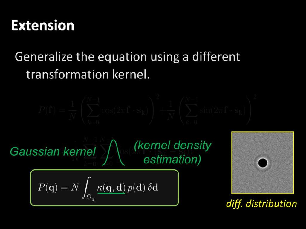 with a compact Gaussian kernel.