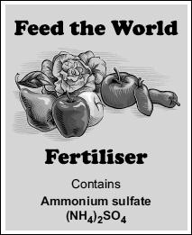 Q4. Ammonium sulfate is an artificial fertiliser. (a) (i) When this fertiliser is warmed with sodium hydroxide solution, ammonia gas is given off.