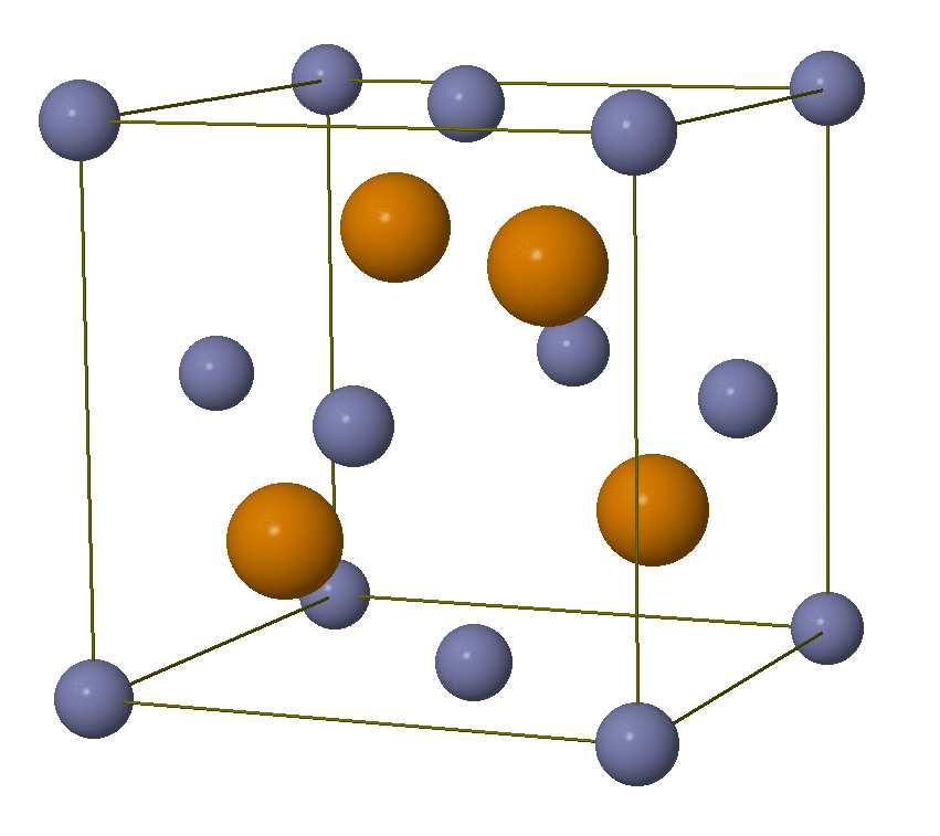 30 4.1. Cink blend struktura Slika 4.1: Kubična rešetka cink blend strukture s prostornom grupom F 43m. gdje su 4(a) i 4(c) Wyckoffovi položaji.