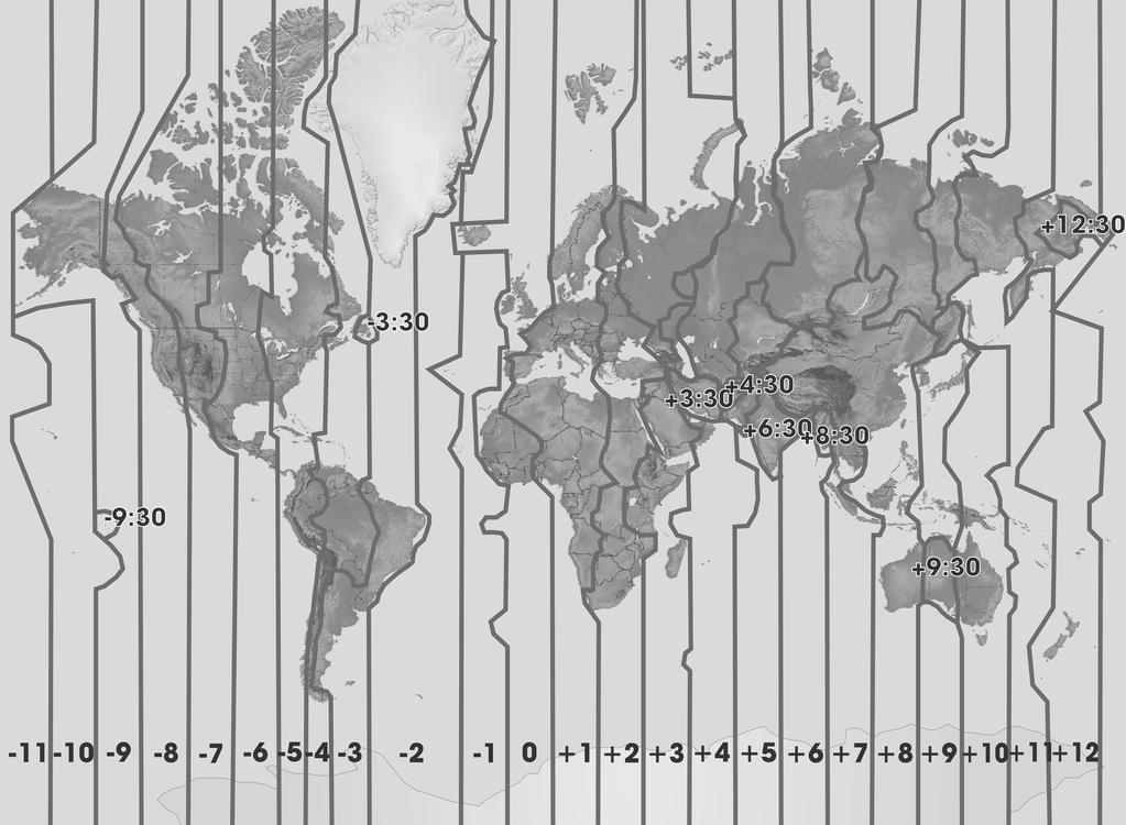 NAME: Activity Five Time Zones Use the time zone map of the world below to answer the following questions. 1. If it is noon in London, what time is it in New York? 2.