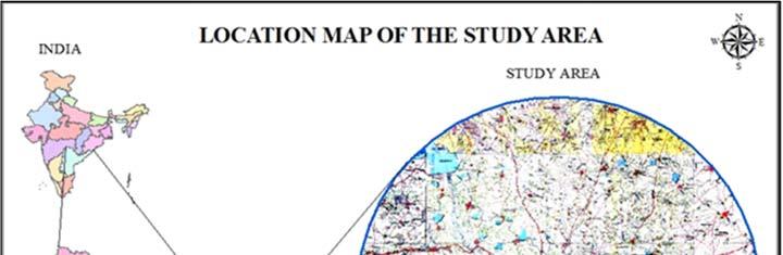 Fig 1: Location map of the study area 4.1 Surface Analysis The topography of a land surface is represented by digital elevation data.