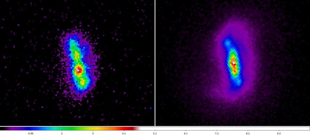 Hα image (left) and SDSS g