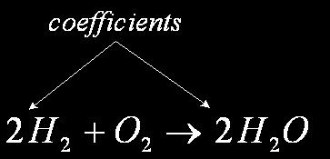 To obey the Law of Conservation it must be balanced by adding coefficients