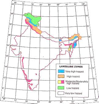 Map 1: Landslide zoning in India II. STUDY AREA We selected area for study is Tamhini Ghat which in comes under western Ghat region. There latitude and longitude are given in table.