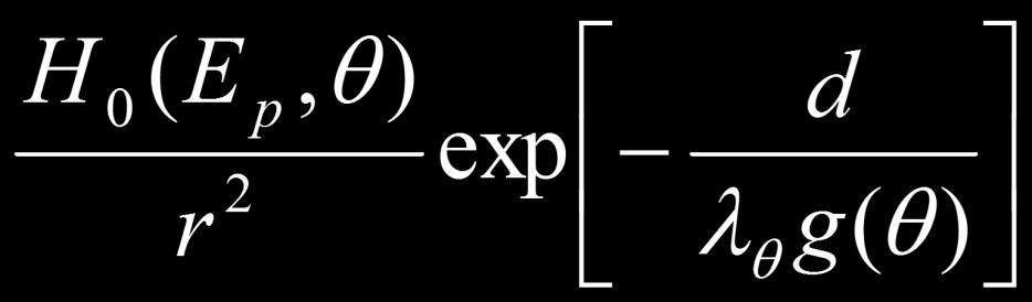 H ( E 0 r 2 p, ) d exp g ( ) Computational Models H( E p, θ, d/λg(θ)) = Where: H is the dose equivalent at the outside the shield, H 0 is source term at an angle θ with respect to the incident beam,