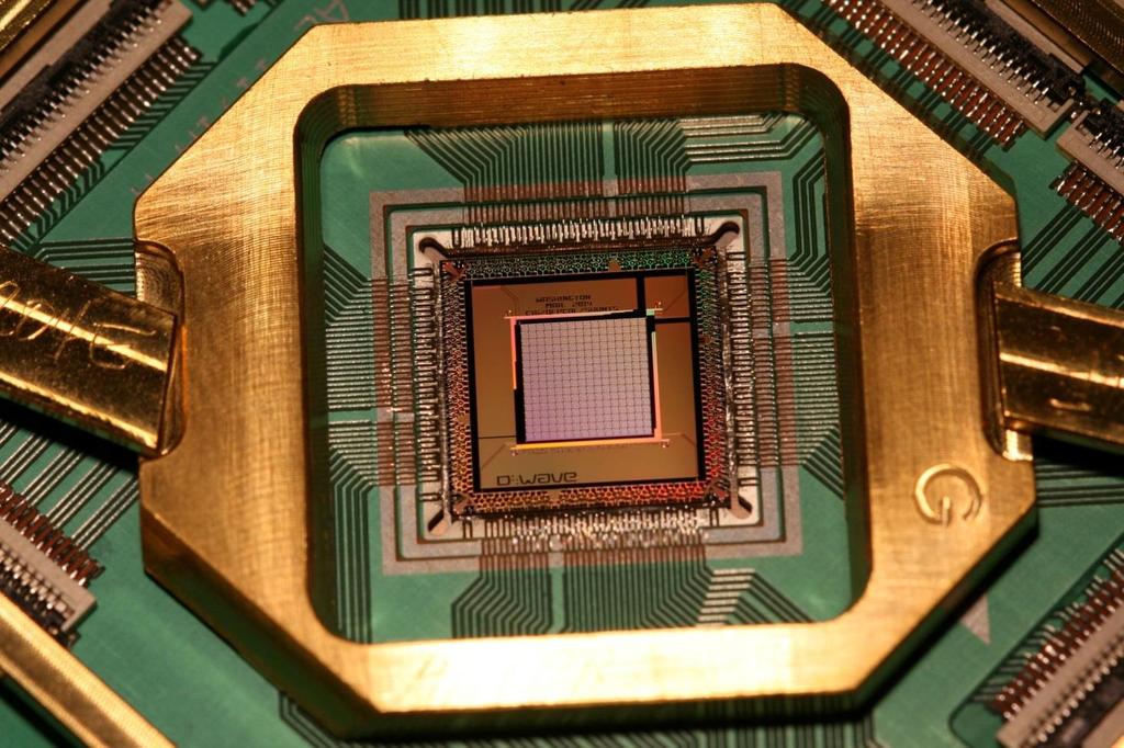 D-Wave 2X Quantum Processor Qubits within red