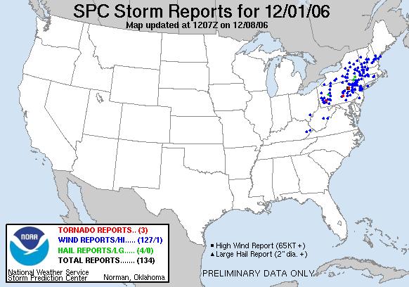 P1.14 FORECAST ISSUES RELATED TO THE UNPRECEDENTED SEVERE AND HIGH WIND EVENT OF DECEMBER 2006 by Greg A. DeVoir* and Richard H. Grumm National Weather Service Office State College, PA 16803 1.