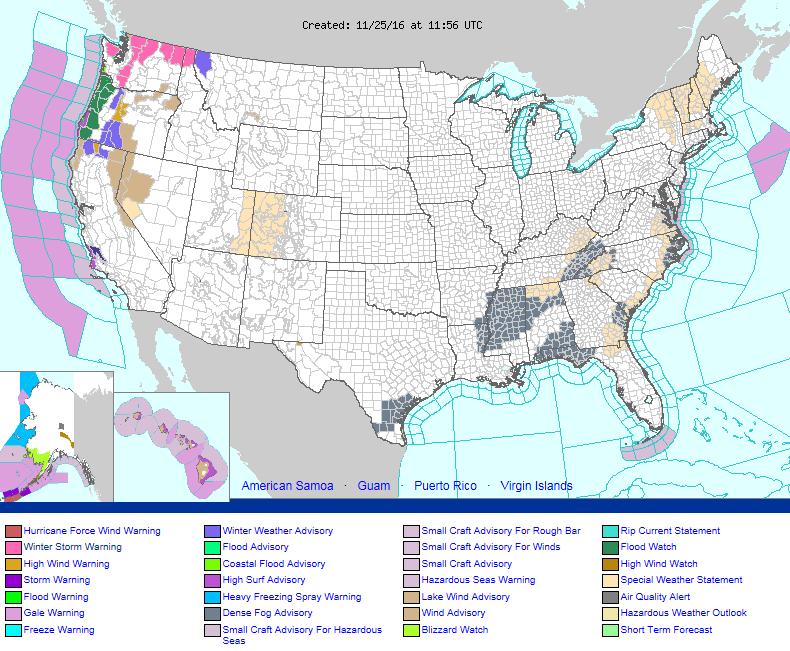 Active Watches and Warnings