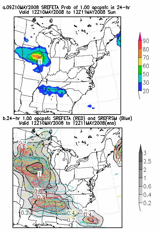 SREF. This would be expected if the GEFS predicted the same general synoptic pattern as the SREF, which it did (not shown).