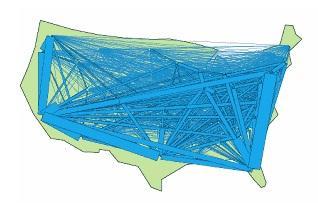 jp, 2010) and it can be seen that it is more complex than the Amsterdam metro. Right, complexity of a flow map of migration in the whole USA is shown (Tobler, 2004) Figure 3: Treemaps of 42.