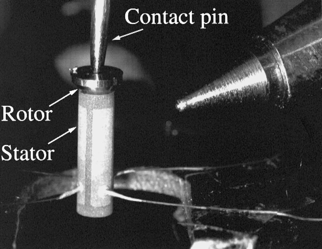 226 ( ) T. Morita et al.rsensors and Actuators 83 2000 225 230 Fig. 1. Photograph of a micro ultrasonic motor using a cylindrical transducer. The dimensions are: diameter, 1.4 mm; length, 5 mm.