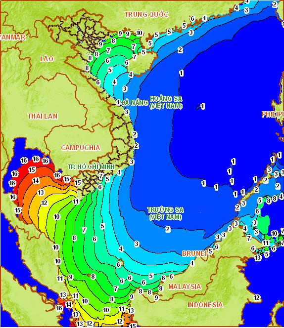 to investigate the impact to the Vietnamese coasts.