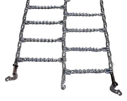 Advantage: Centre rail helps keep the cross chains from shifting and twisting.