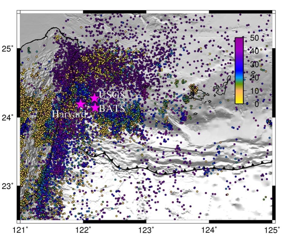 Seismicity with focal depth < 30 km ML