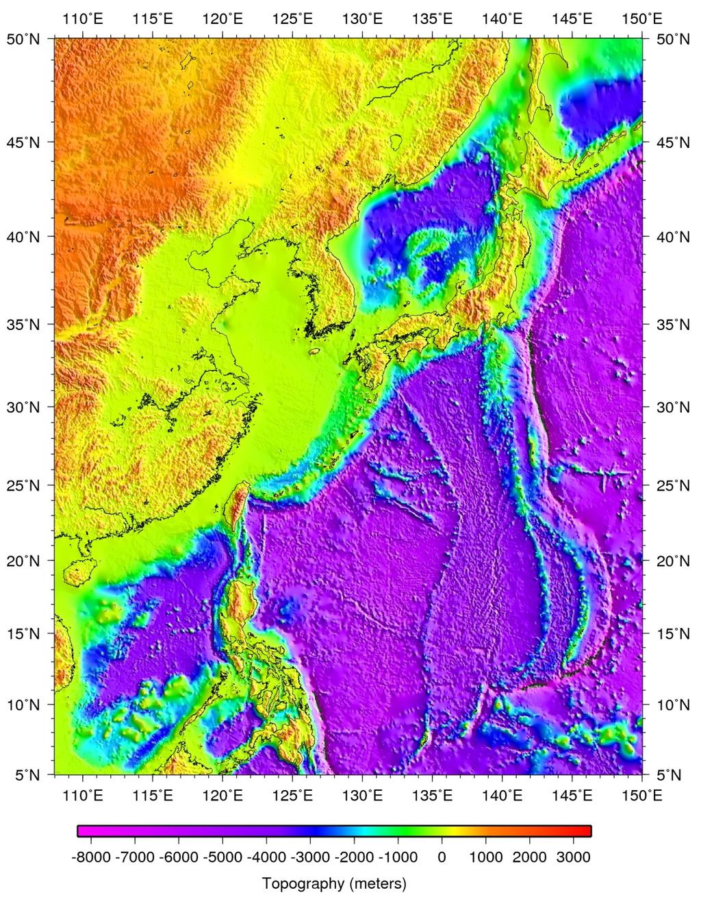 Bathymetry and Tectonic Setting surrounding Taiwan Outra-ordinary Earthquake Potential around Taiwan: -1909 style moderate depth high stress drop intra-plate events Taiwan -1920
