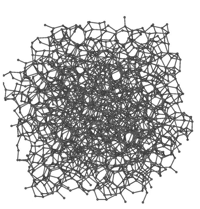 Figure 2.9 Structure of Amorphous Carbon [Courtesy: http://en.wikipedia.org/wiki/file:amorphous_carbon.