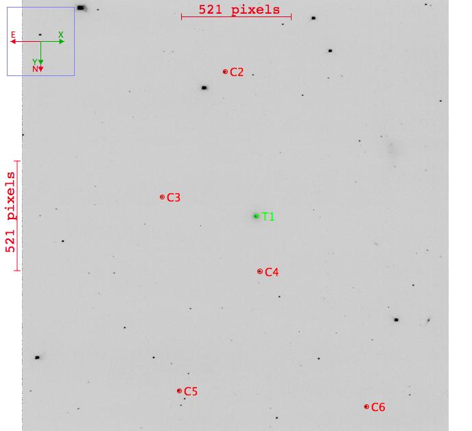 2.4 Photometry 21 Figure 2.4 A typical image from WMO in the Johnson/Cousins V filter after basic processing.