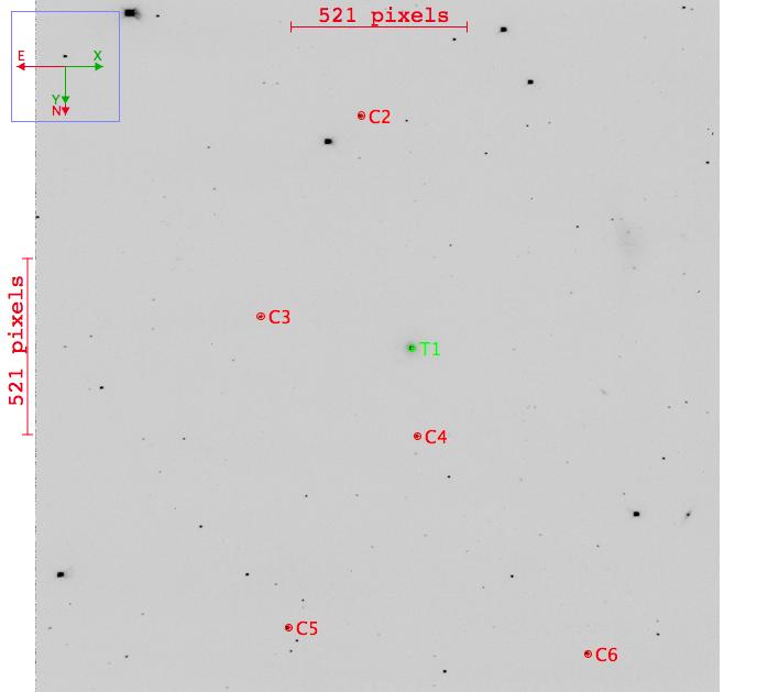 2.4 Photometry 22 Figure 2.5 A typical image from WMO in the Johnson/Cousins R filter after basic processing.