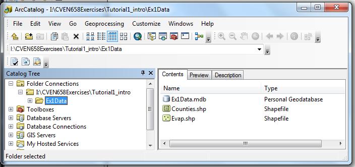 b. Adding data to the Ex1Data.mdb geodatabase within a feature dataset (1) In ArcCatalog, right click on the name or icon of Ex1Data.mdb. (2) Click New/Feature Dataset (3) Name the new dataset Texas and click Next.