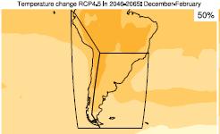 South America temperature rise: Dec