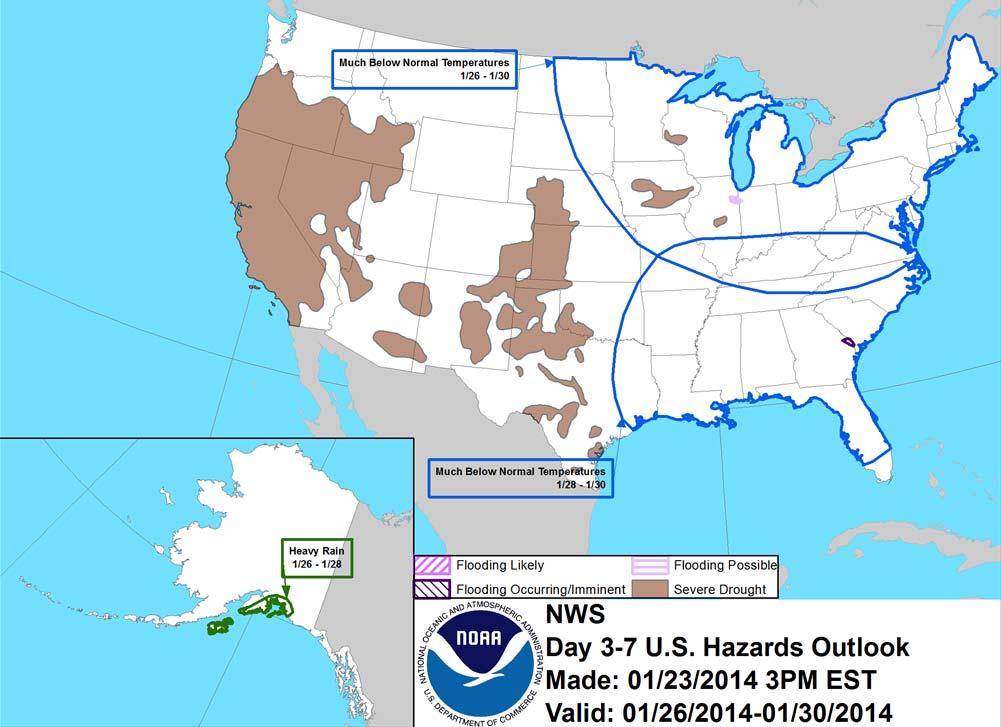 Hazard Outlook: January 26 30 http://www.cpc.ncep.