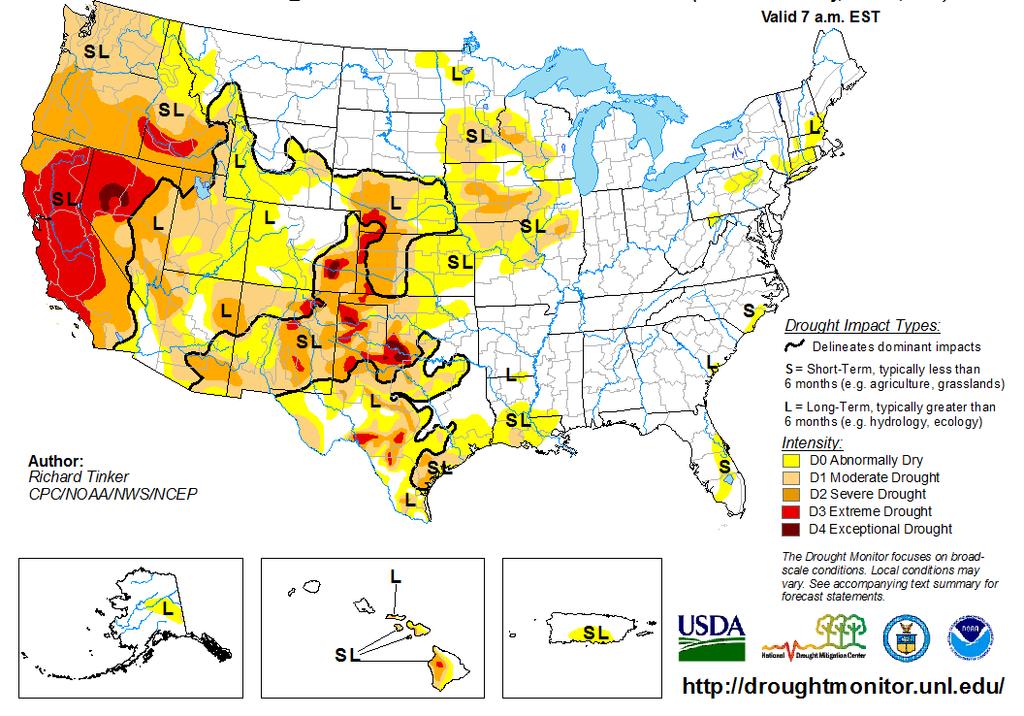 U.S. Drought Monitor as of January 21 d http://www.cpc.