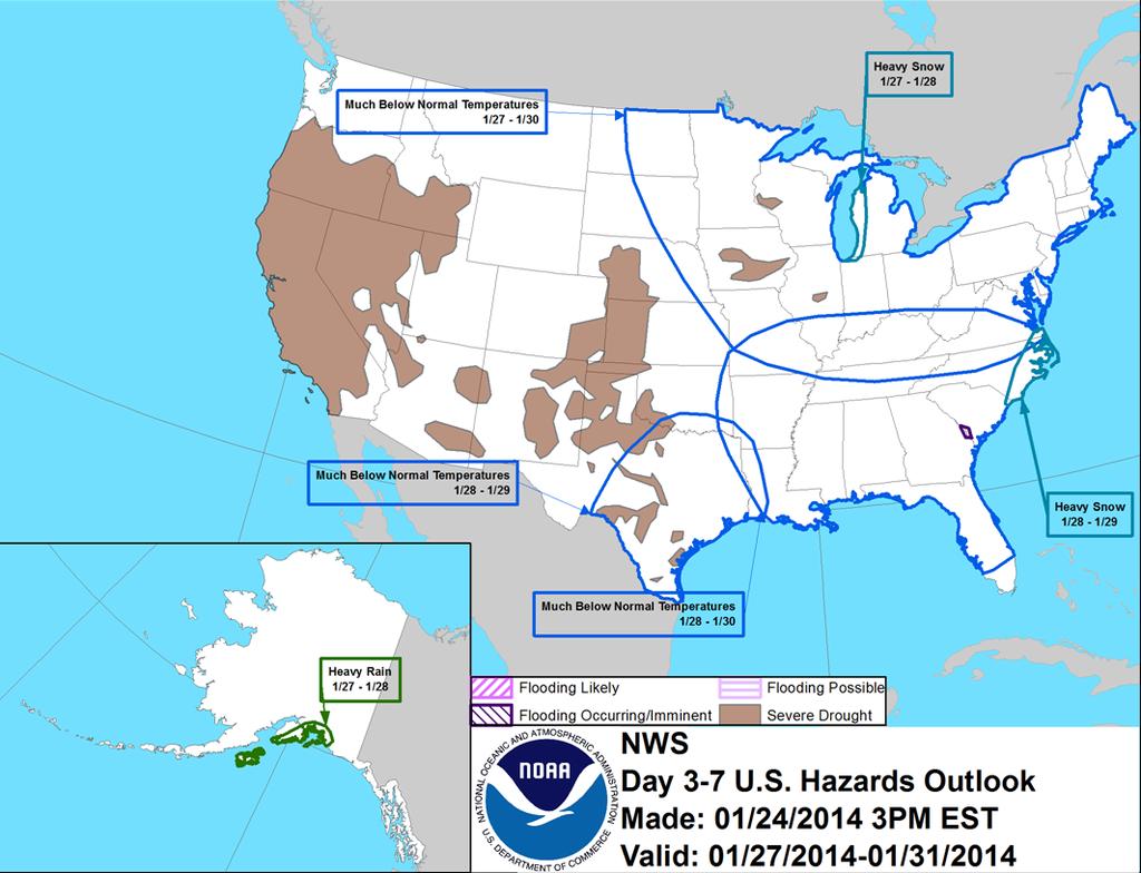Hazard Outlook: January 27 31 http://www.cpc.ncep.